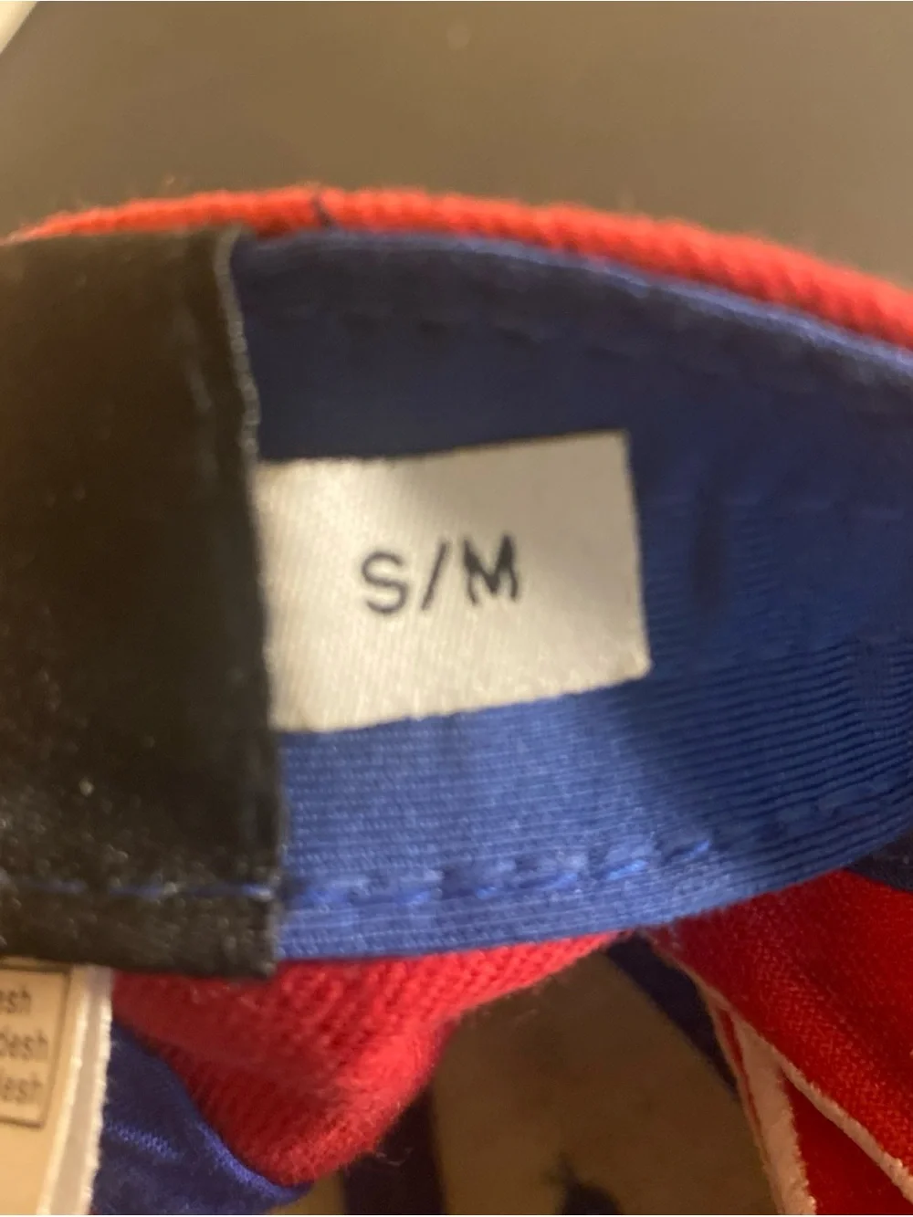 Vintage Reebok New York Giants Hat S/M Blue Red Zig Zag Lightning Bolt Cap NFL
